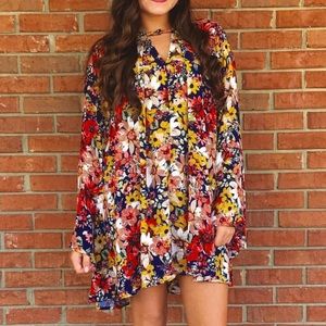 floral swing dress